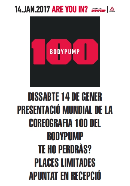 Ajuntament d´Amposta > agenda > Presentació de la nova coreografia de BodyPump
