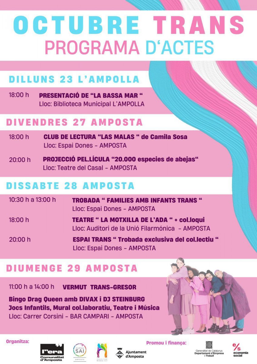Ajuntament d´Amposta > agenda > Octubre Trans. Espai trans "Trobada exclusica del col·lectiu"