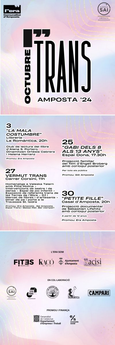 Ajuntament d´Amposta > agenda > Octubre Trans 2024: Projecció del documental Petite fille