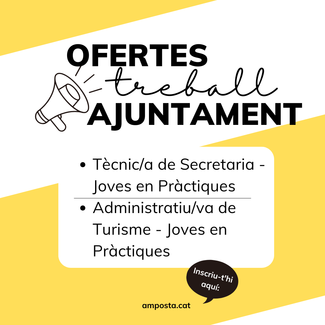 L&rsquo;Ajuntament d&rsquo;Amposta contractarà dos joves en pràctiques a través del programa Joves en Pràctiques del SOC