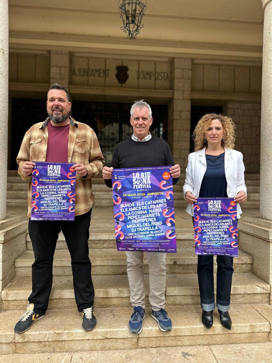 Els Amics de les Arts, Catarres, Buhos i Pepet i Marieta encapçalen el cartell del Lo Riu Sona Festival a Amposta