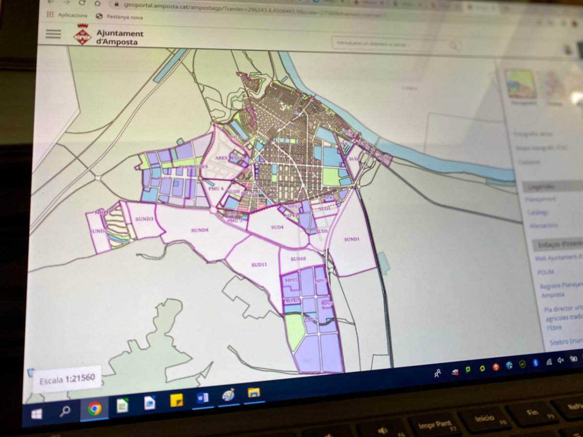 L’Ajuntament d’Amposta posa a disposició de la ciutadania un geoportal interactiu amb tota la informació urbanística de la ciutat