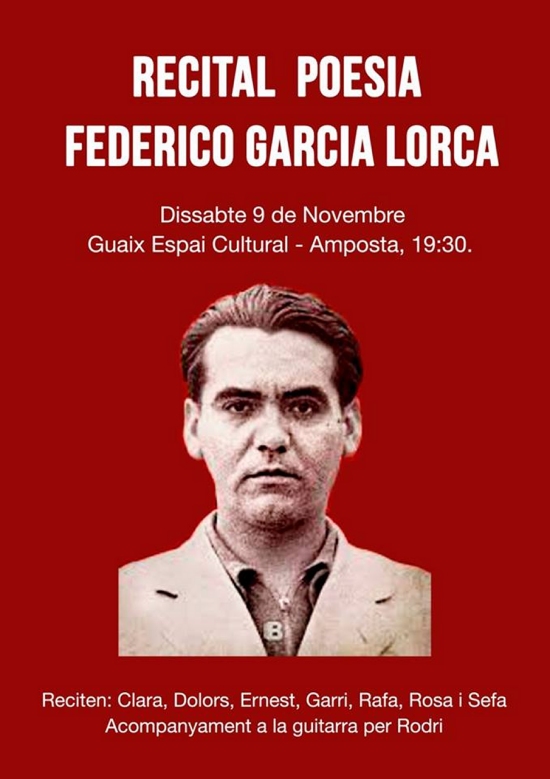 Ajuntament d´Amposta > agenda > Recital de poesia de Federico Garcia Lorca
