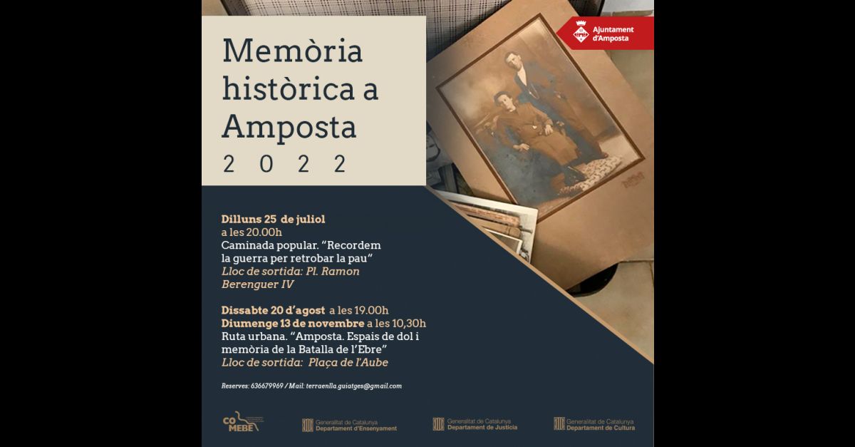 Ajuntament d´Amposta > agenda > Ruta urbana "Amposta. Espais de dol i memòria de la Batalla de l’Ebre"