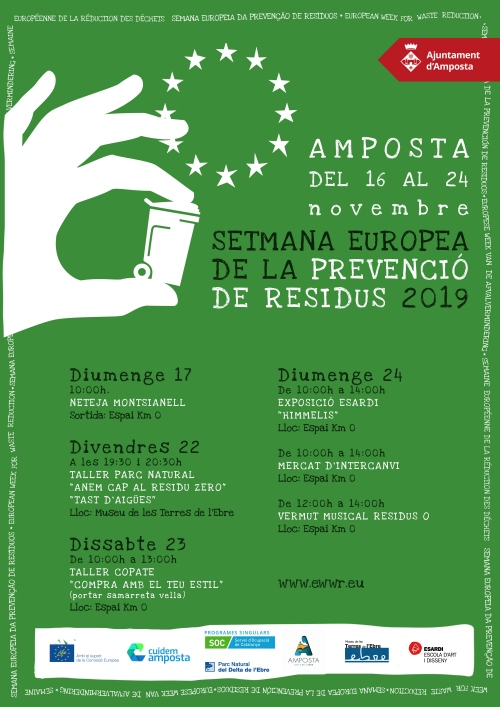 Ajuntament d´Amposta > agenda > Setmana Europea de la Prevenció de Residus: Mercat d’Intercanvi