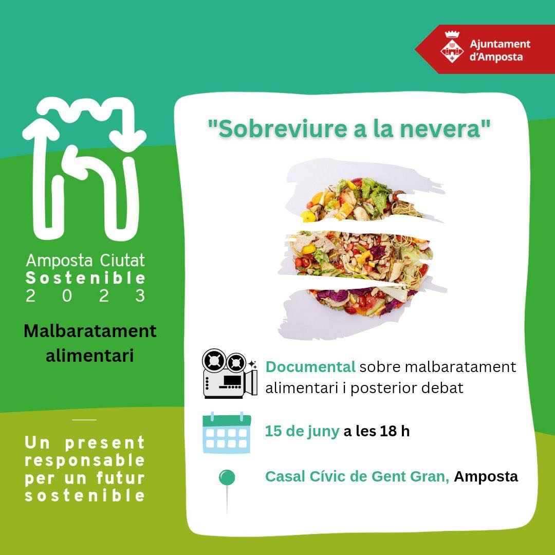 Ajuntament d´Amposta > agenda > "Sobreviure a la nevera". Documental sobre malbaratament alimentari i posterior debat