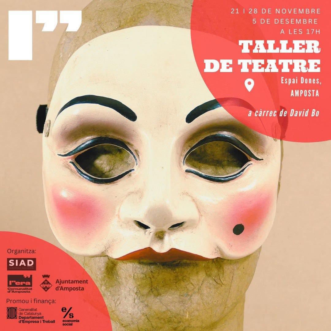 Ajuntament d´Amposta > agenda > Taller de teatre a càrrec de David Bo