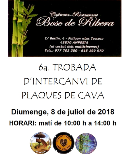 Ajuntament d´Amposta > agenda > 6a Trobada d’intercanvi de plaques de cava