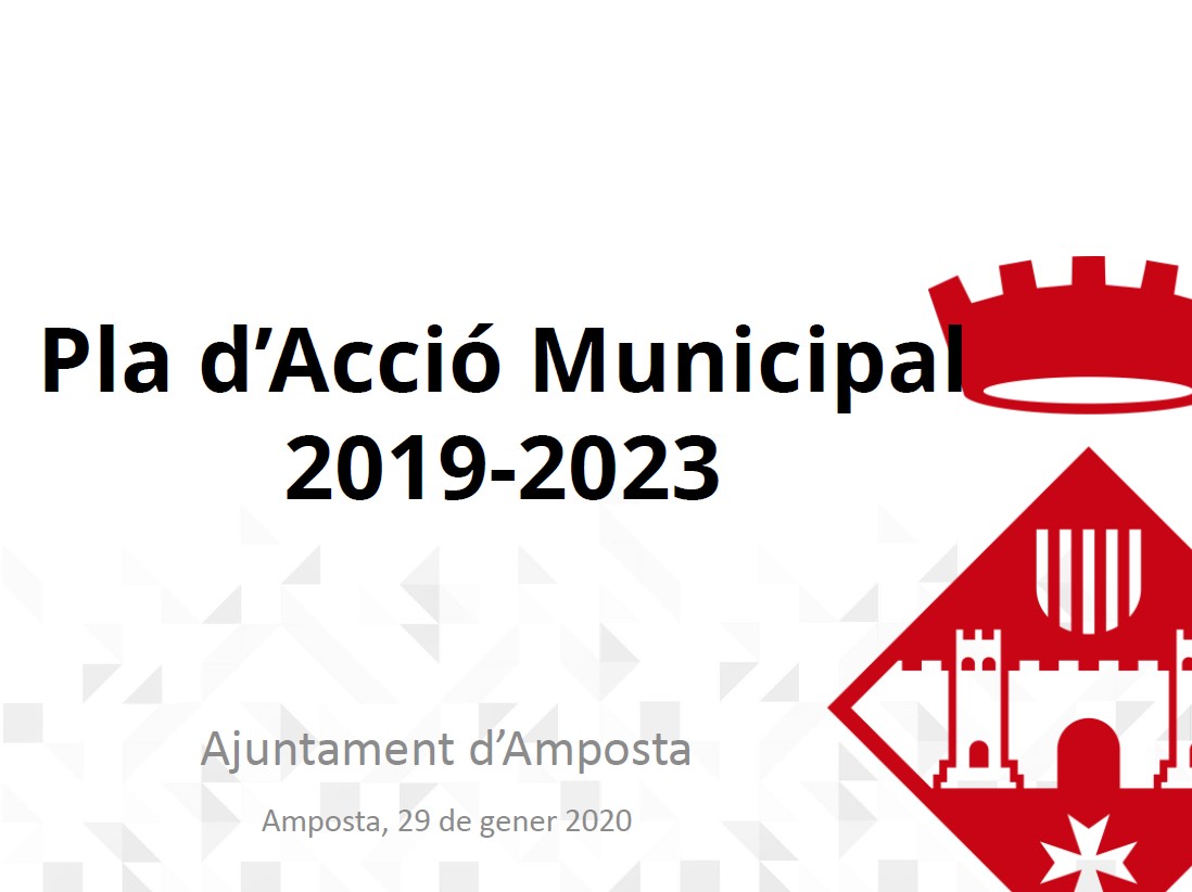 Pla d’Acció Municipal 2019-2023