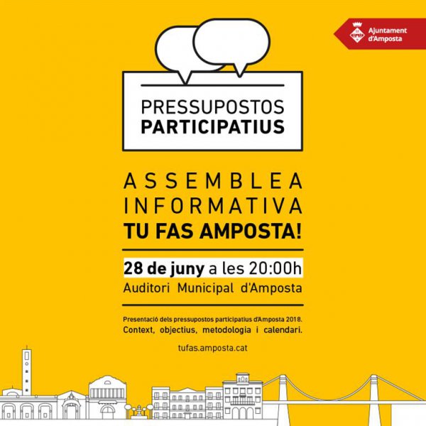 Els veïns d’Amposta decidiran on invertir 150.000 euros del pressupost del 2019 